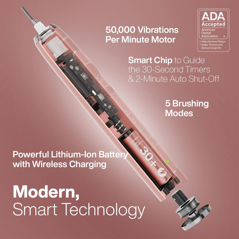 Close-up of the 50,000 VPM motor and bristles