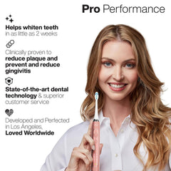 ADA Accepted badge with Satin Rose Gold toothbrush