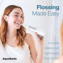 Rechargeable lithium-ion battery visible inside AquaSonic water flosser