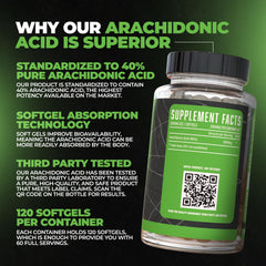 Arachidone bottle close-up label