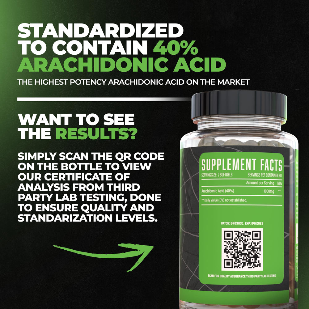 Arachidonic acid supplement facts panel