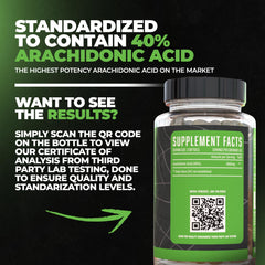 Arachidonic acid supplement facts panel