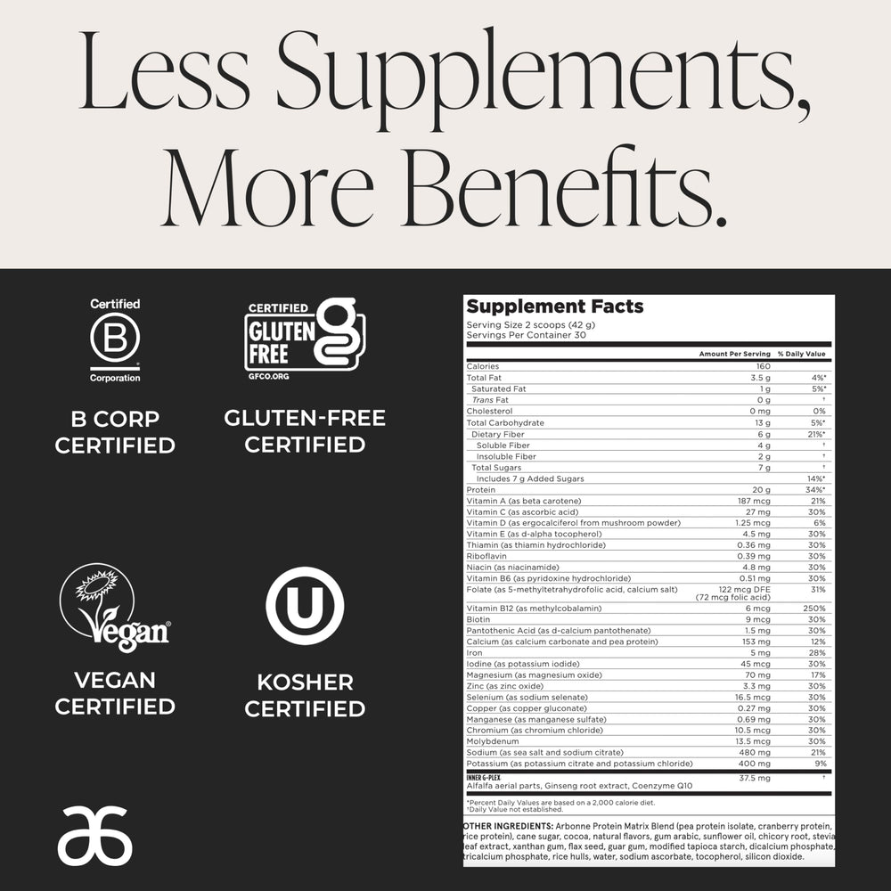 Arbonne Feelfit pea protein shake bottle with scoops for on-the-go nutrition