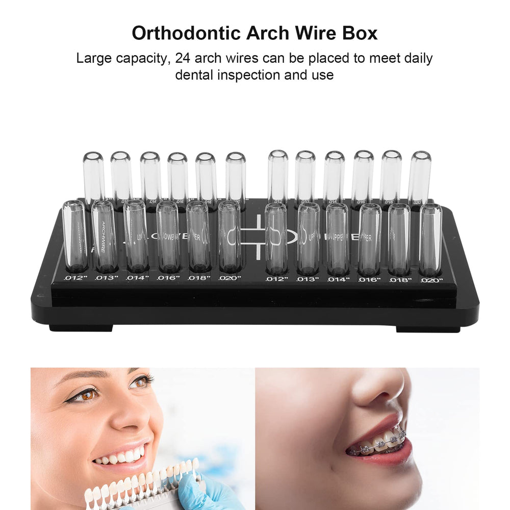 Transparent storage box for arch wires