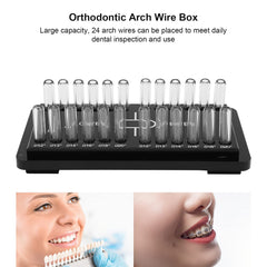 Transparent storage box for arch wires