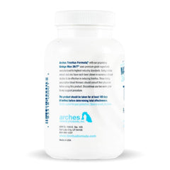 Close-up of Arches Tinnitus Formula bottle label