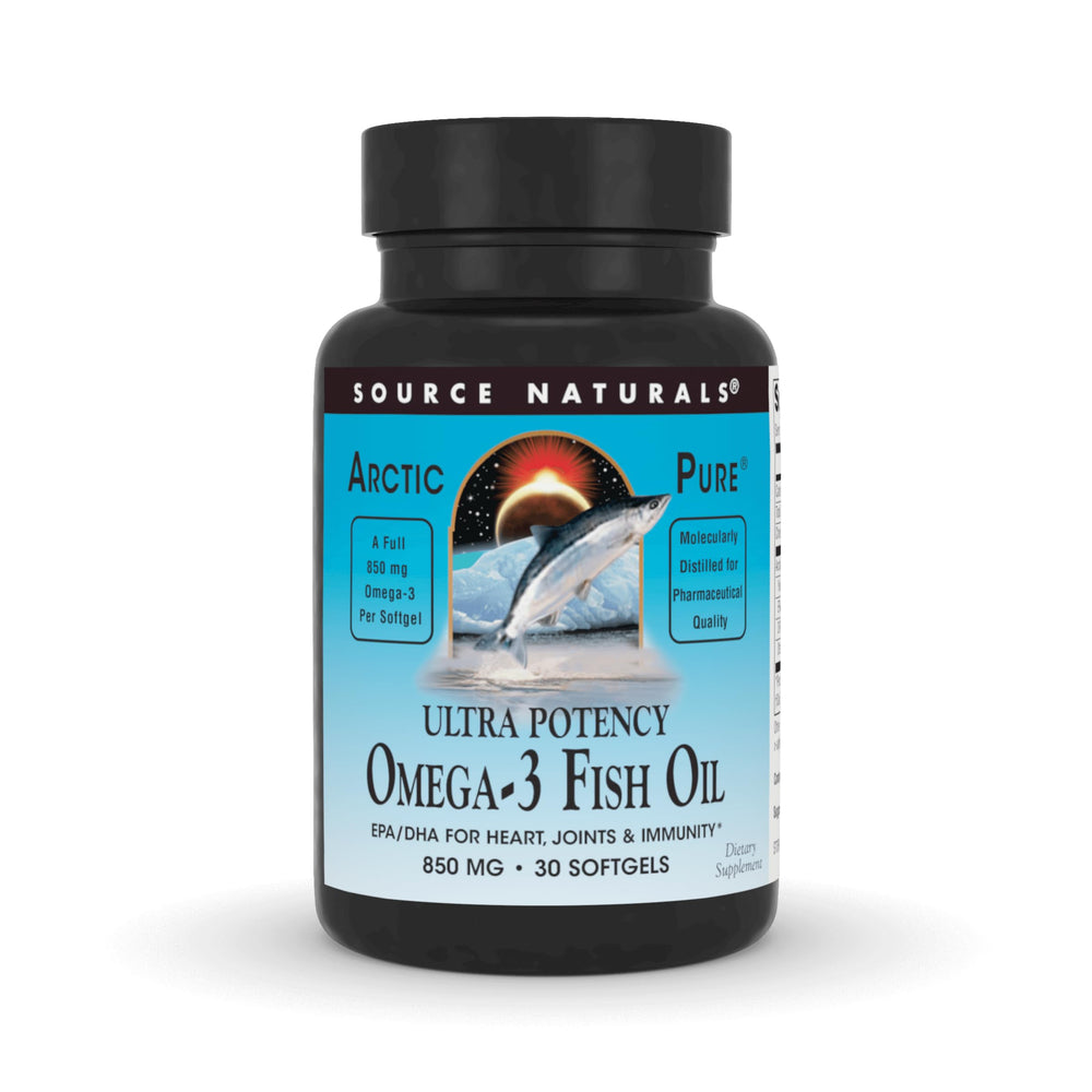 ArcticPure Omega-3 850 mg softgels bottle front view