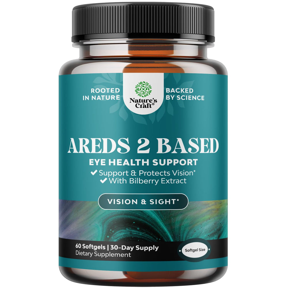 AREDS 2 eye health supplement bottle and packaging