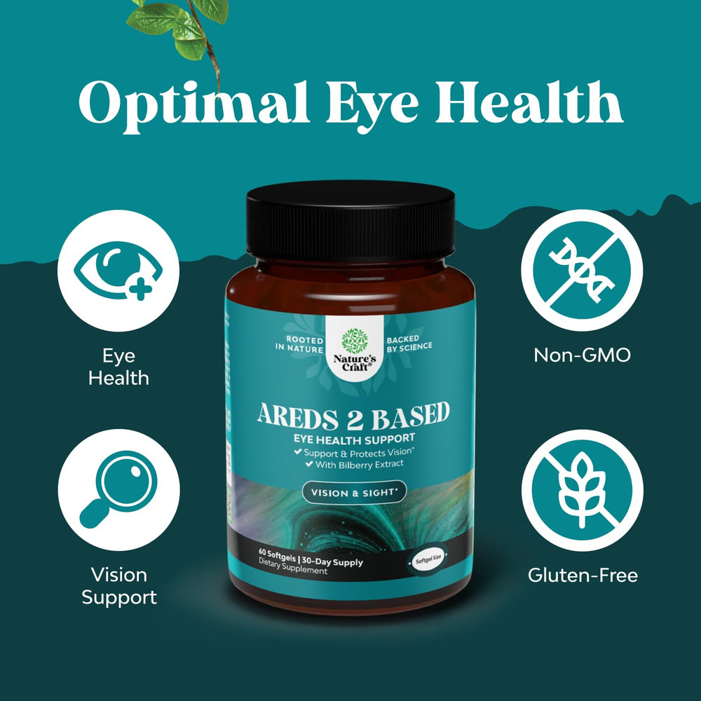 Bilberry extract and lutein/zeaxanthin supplements displayed