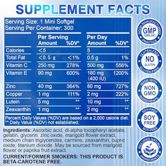 Close-up of petite AREDS2 softgels