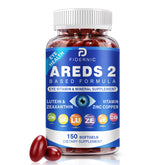 Front view of AREDS2 eye vitamin bottle with 150 softgels