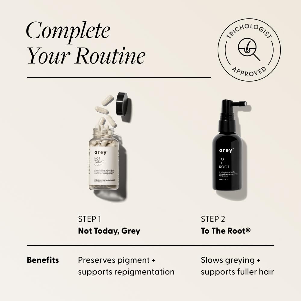 Woman taking Arey Not Today daily supplement