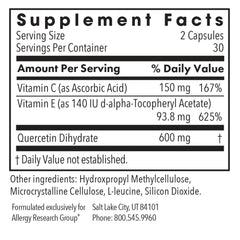 Quercetin 300 vegetarian capsules in bottle