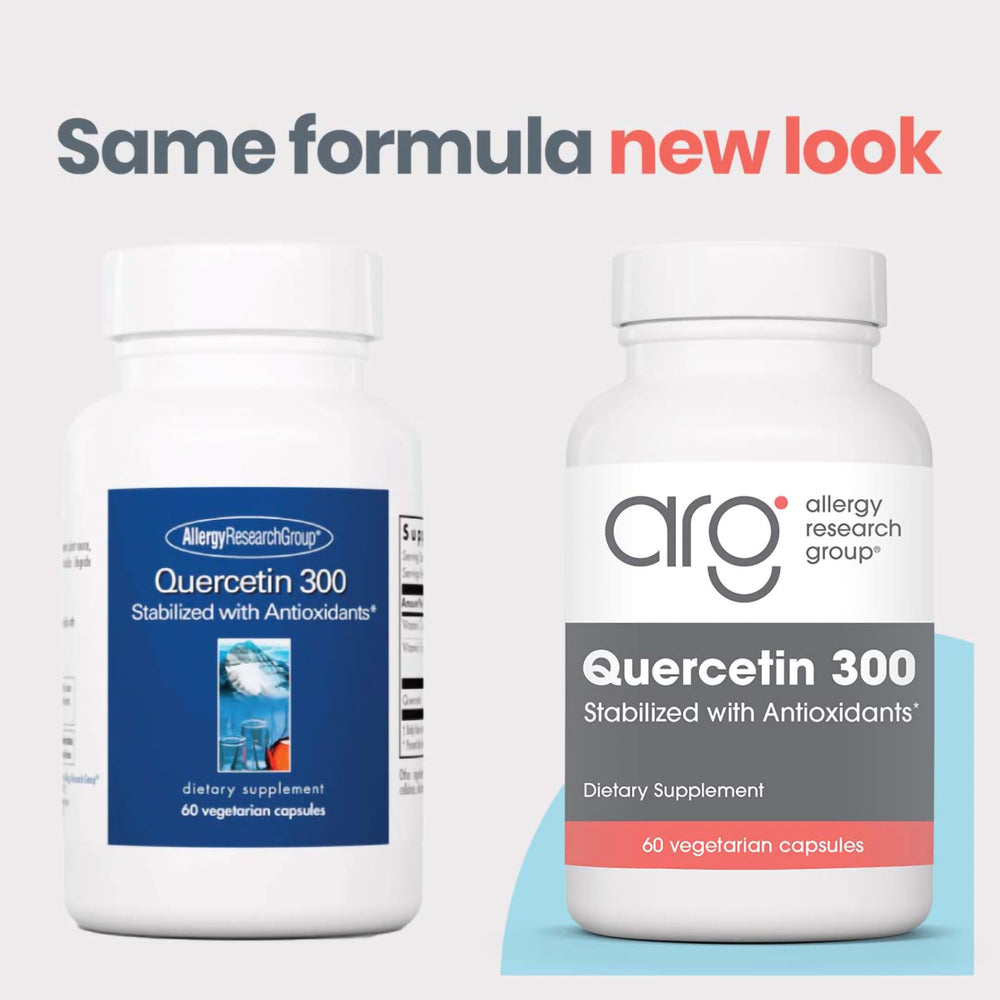 Back label with supplement facts for Quercetin 300