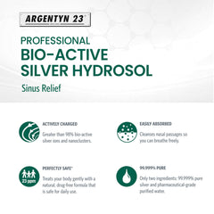 Adult using Argentyn 23 nasal spray for sinus relief