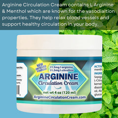 Person applying Arginine Circulation Cream to leg at night
