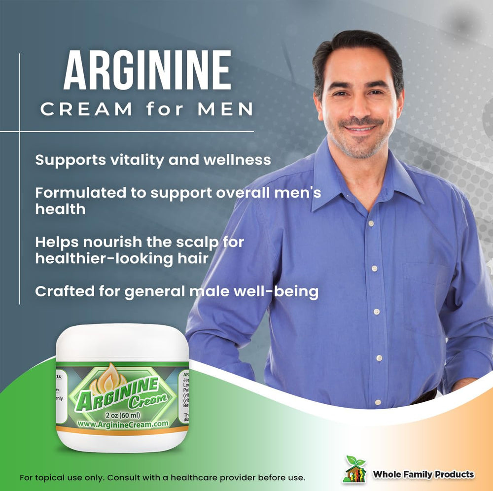 Arginine Cream 4 oz back packaging