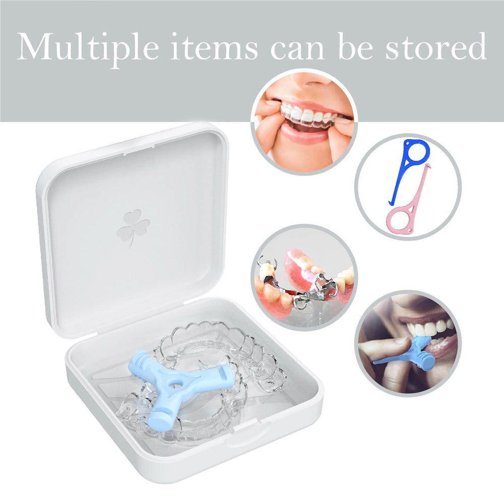 Compact white braces box suitable for most aligners