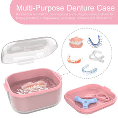 Built-in drainage tray for quick drying of dentures