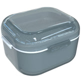 ARGOMAX denture case with translucent housing and hingeless lid