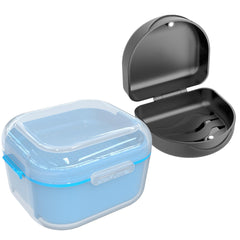 ARGOMAX denture case with translucent housing and hingeless lid