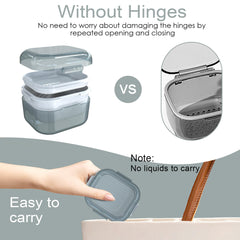 Two side hooks and built-in drainage tray in use