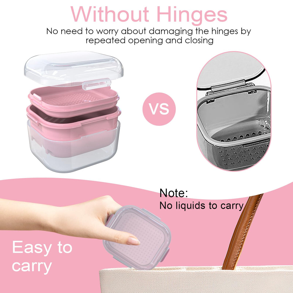 Multi-Purpose Denture Cleaning Case for Pacifiers, Jewelry, and Mouthguards