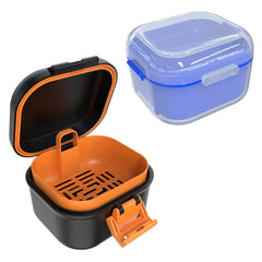 ARGOMAX denture cup in dark blue for soaking dentures