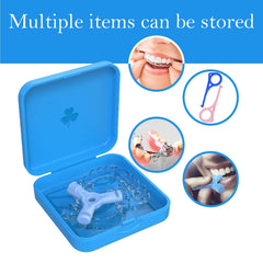Compact travel-friendly denture and retainer case