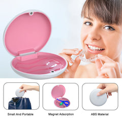 Travel-ready retainer cleaner case in compact form