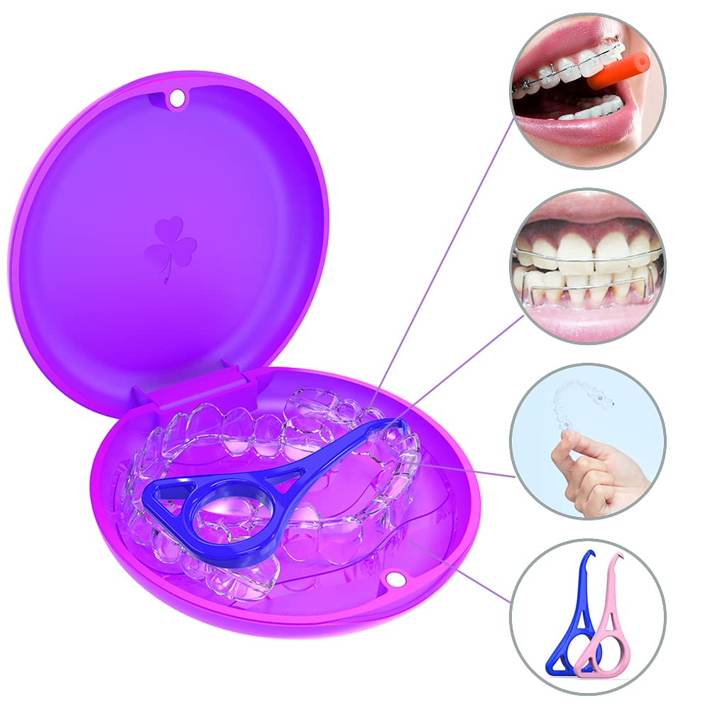 Two purple ARGOMAX retainer cases side by side