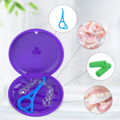 Compact, portable orthodontic case ideal for travel.