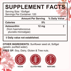 Close-up of Astaxanthin softgels