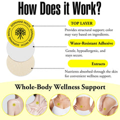 Plant-based ingredients graphic for dopamine patches