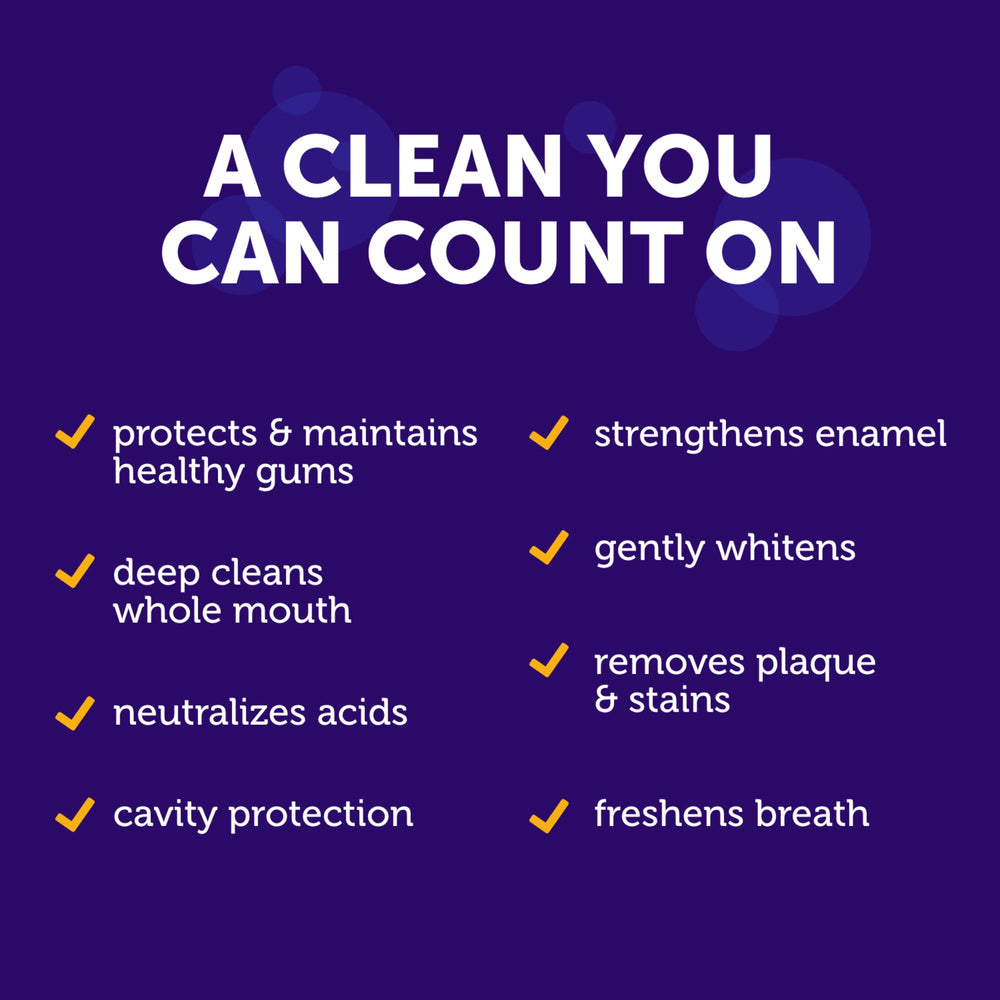 Gum health and tartar protection features on packaging