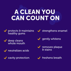 Gum health and tartar protection features on packaging