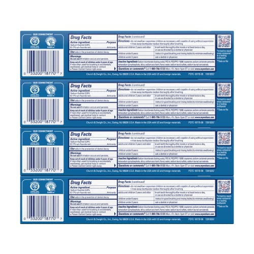 Four tubes of ARM & HAMMER Peroxicare Toothpaste 6 oz Clean Mint