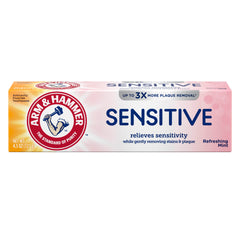 Front view of Arm & Hammer Sensitive Toothpaste Pack (12 tubes) with Mint flavor