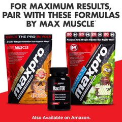 Arm Plus+ packaging with Max Muscle Nutrition branding and Intense Strawberry flavor