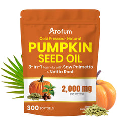 Arofum Pumpkin Seed Oil with Saw Palmetto & Nettle Root bottle