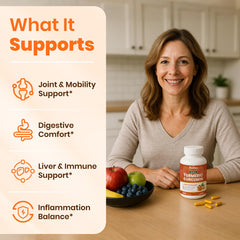 Ingredients: turmeric, ginger, artichoke, fennel