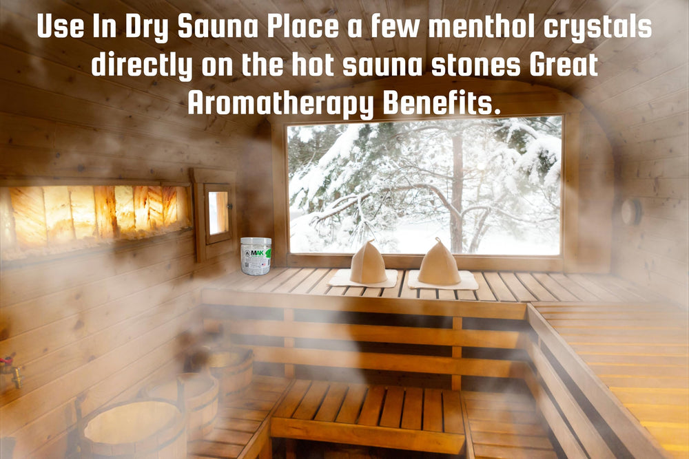 Aromatherapy and home spa use with menthol crystals