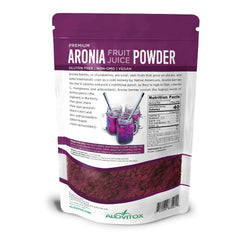Close-up of aronia berries used to make powder