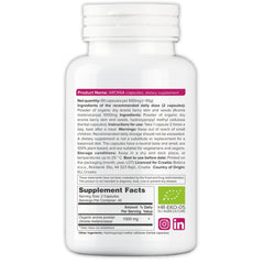 Aronia berry powder inside capsules