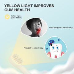 Three kid-sized brush heads included with ARPHA toothbrush