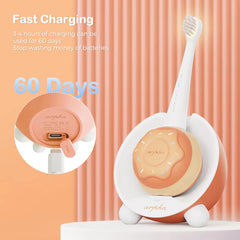In-use view of ARPHA Kids Electric Toothbrush with kids brushing