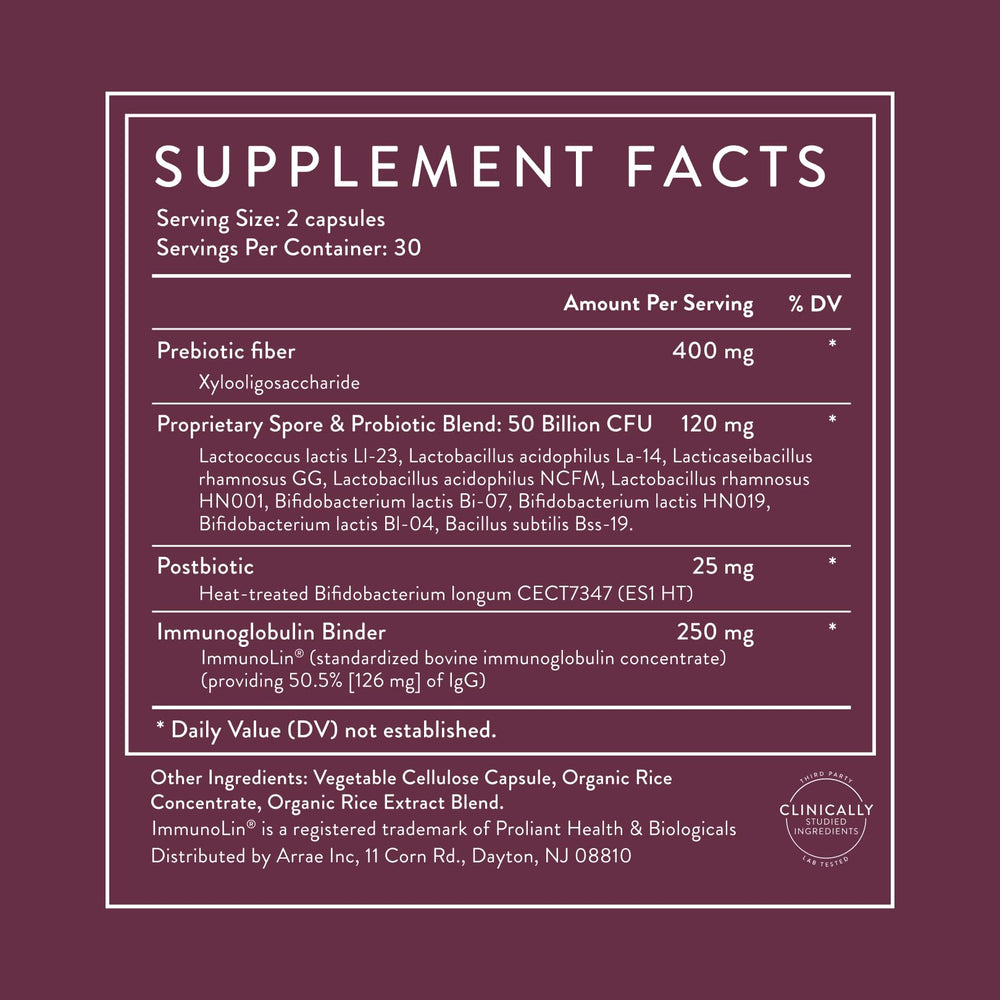 Lifestyle shot of Tribiotic packaging and bottle (60 count)