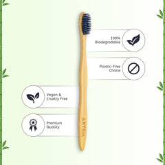 Ergonomic, lightweight bamboo toothbrush with non-slip grip