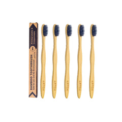 ARTEM Bamboo Toothbrush – pack of 5 with soft BPA-free bristles
