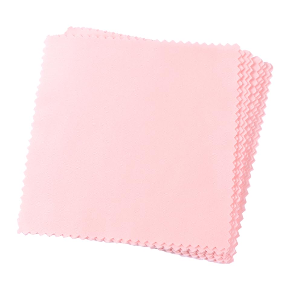 Artibetter 80pcs pink eyeglass cleaning cloths close-up